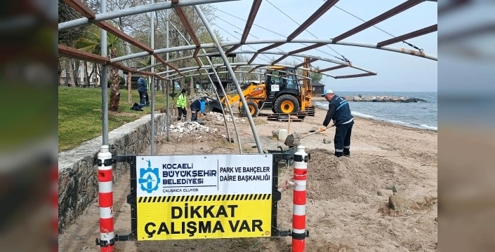 Kocaeli Büyükşehir, sahilleri yaz sezonuna hazırlı