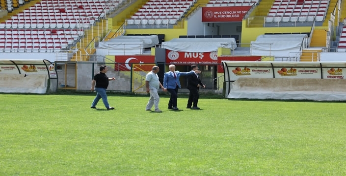 Muş Şehir Stadyumu'nda Aydınlatma Çalışmaları Sürüyor