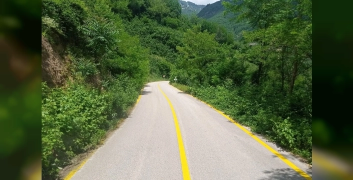 Ordu'da 38 kilometrelik yol ağında çizgi çalışmaları tamamlandı