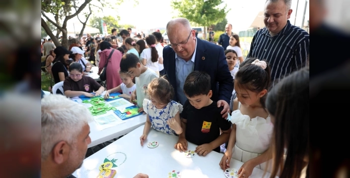 Osmangazi’de aile şenliği coşkusu: Çocuklar eğlenirken ailel