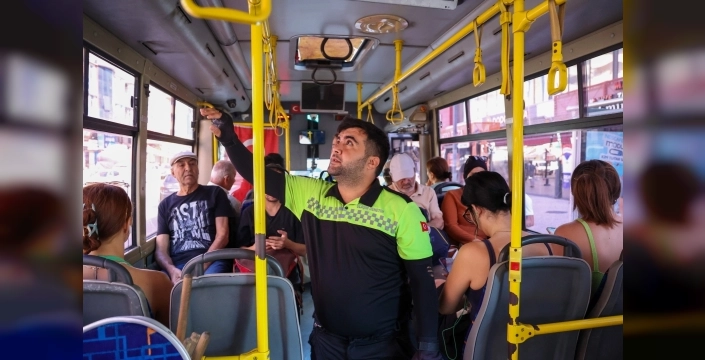 Antalya'da toplu taşımada klima denetimleri hız kesmeden devam ediyor