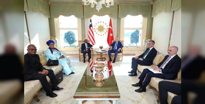 Boakai, Vahdettin Köşkü'nde Erdoğan ile görüştü: İkili ilişkiler masada