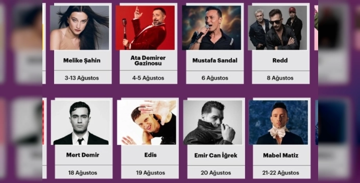 Harbiye Açık Hava, ağustos ayında muhteşem bir müzik şöleni sunacak