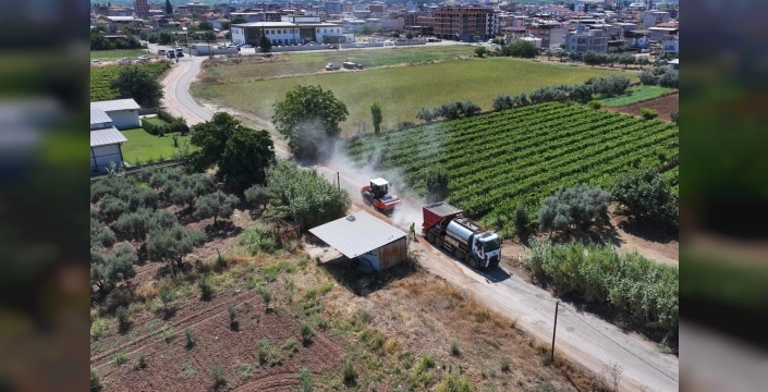 Manisa Ahmetli’de 8 kilometrelik asfalt çalışması tamamlanıyor