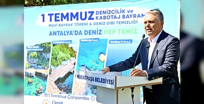 Muratpaşa'nın halk plajlarına bir kez daha mavi bayrak