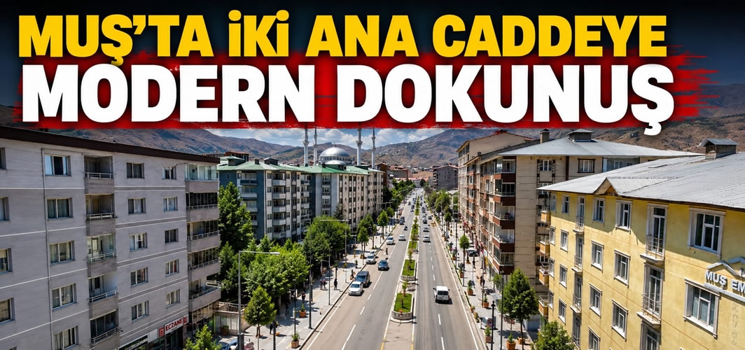Muş'ta İki Ana Caddeye Modern Dokunuş