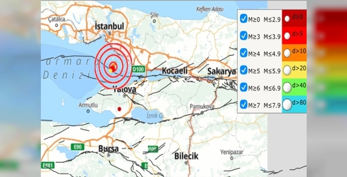 Adalar açıklarında 117 deprem kaydedildi