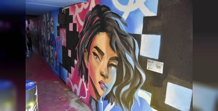 Ankara'da genç grafiti sanatçılarına fırsat sunuldu