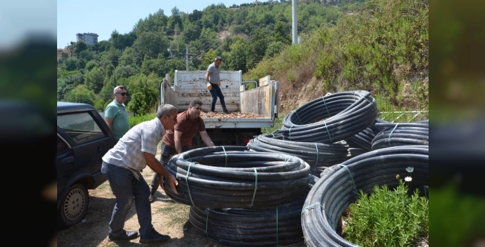 Antalya'da 12 bin 300 metre sulama borusu desteği