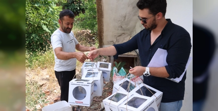 Antalya'da 800 dekar alana faydalı böcek desteği