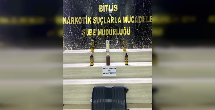 Bitlis'te şampuan şişelerinde uyuşturucu bulundu