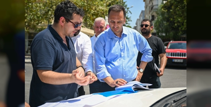 Bornova'da cadde yenileme ve otopark inşaatı başladı