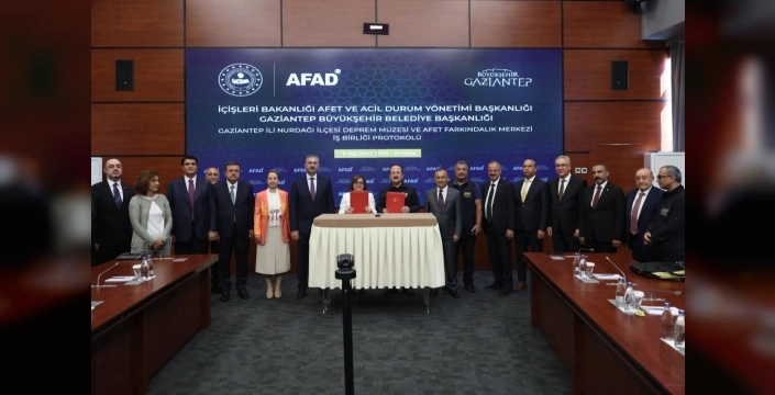 Gaziantep'te deprem müzesi ve afet farkındalık merkezi için önemli iş birliği