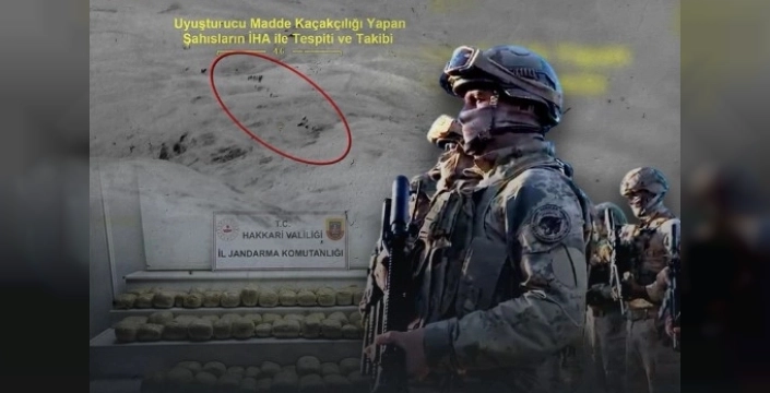Hakkari'de JİHA ile gerçekleştirilen operasyonla 253 kilo esrar ele geçirildi