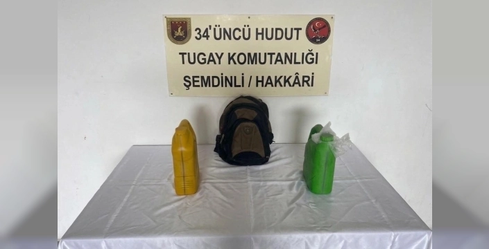 Hakkari sınırında 8 kilo uyuşturucu madde ele geçirildi