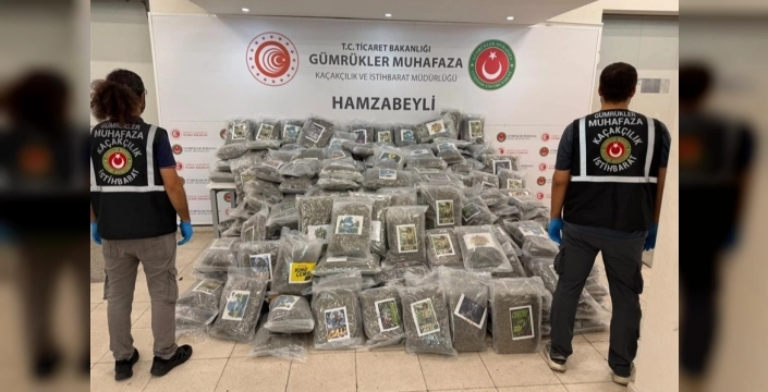 Hamzabeyli Gümrük Kapısı'nda 288 kilo esrar ele geçirildi