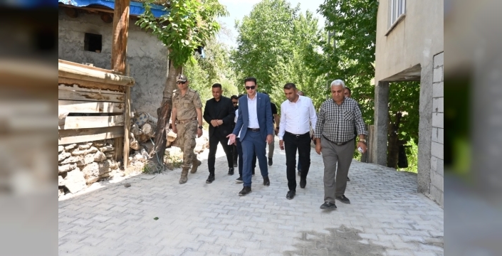 Hizan Kaymakamı Mete Öztürk, köylerdeki çalışmaları denetledi