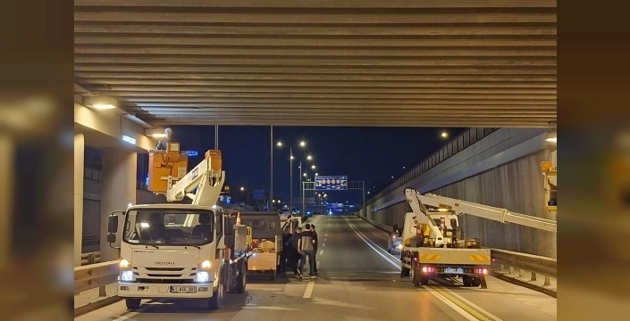 Köseköy alt geçidinde aydınlatma yenilendi