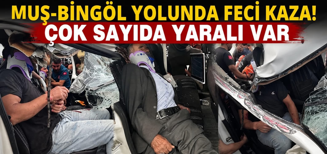 Muş-Bingöl Yolunda Feci Kaza! Çok Sayıda Yaralı Var