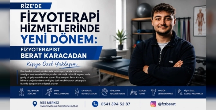 Rize'de fizyoterapide kişiye özel hizmet dönemi başladı