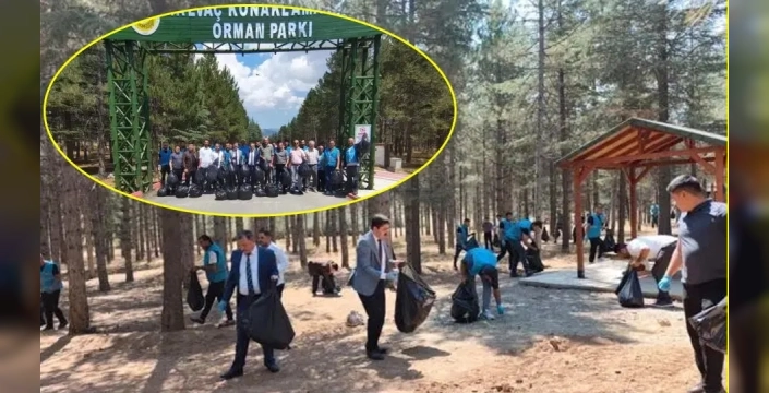 Yalvaç'ta hükümlülerden çevre temizliği