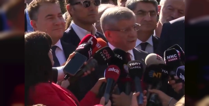 Ahmet Davutoğlu, ifade sonrası ilk açıklamasını yaptı
