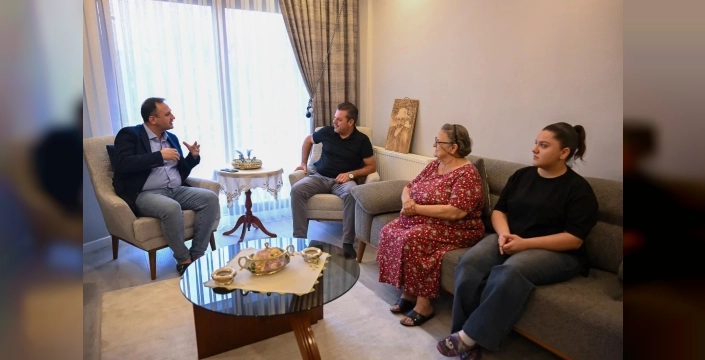 Başkan Eşki'den yangın mağduru aileye geçmiş olsun ziyareti