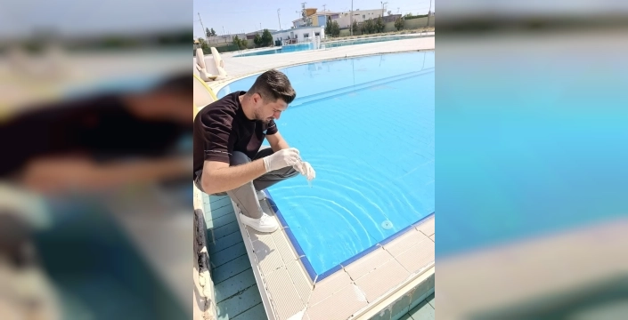 Ceylanpınar'da yüzme havuzlarına sağlık denetimi yapıldı