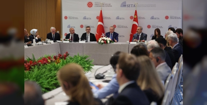 Cumhurbaşkanı Erdoğan, New York'ta düşünce kuruluşlarıyla toplantı yaptı