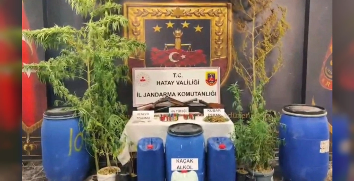 Hatay'da uyuşturucu ve kaçak içki operasyonu