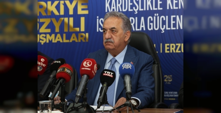 Hayati Yazıcı, Erzurum'da terörsüz Türkiye sürecini değerlendirdi