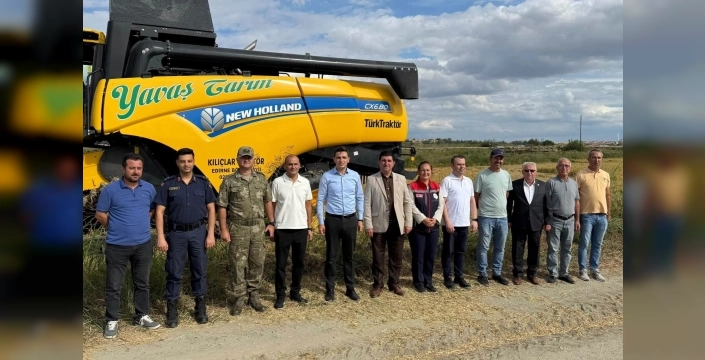 İpsala'da çeltik hasadı sezonu başladı