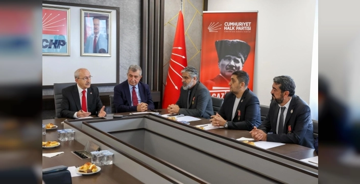 Kılıçdaroğlu 20 gaziyi genel merkezde ağırladı