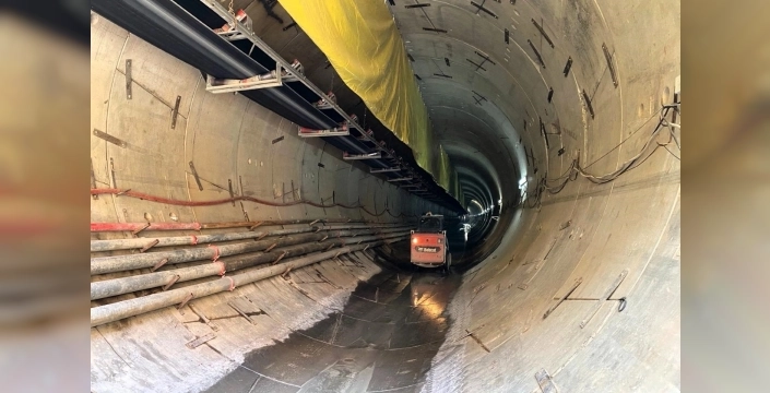 Körfezray metrosunda tünel kazısı 8 kilometreyi aştı