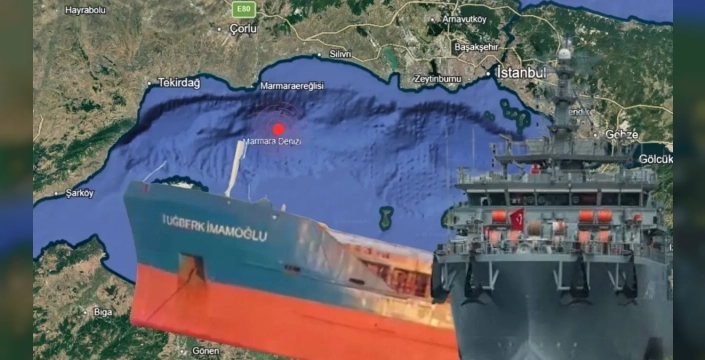 Marmara'da batan geminin yeri belirlendi