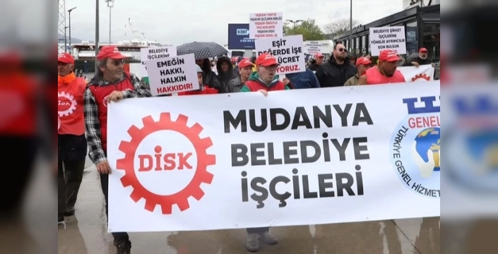 Mudanya belediyesi işçileri ücret farklarını istiyor