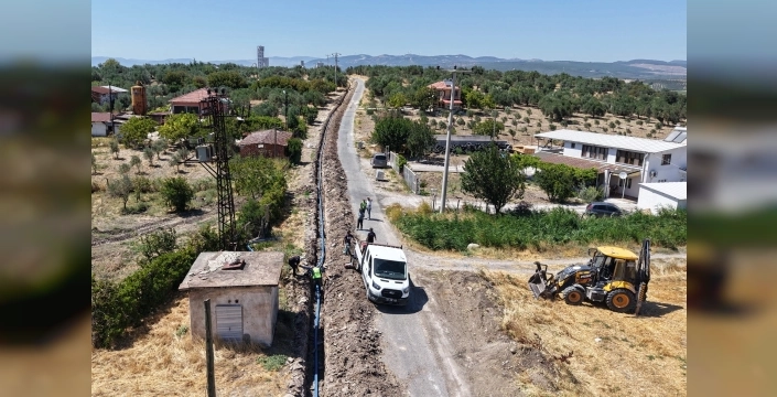 Soma'da 700 metrelik yeni içme suyu hattı hizmete girdi