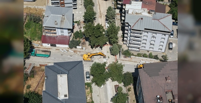 Soma'da yağmursuyu hattı çalışmaları sürüyor