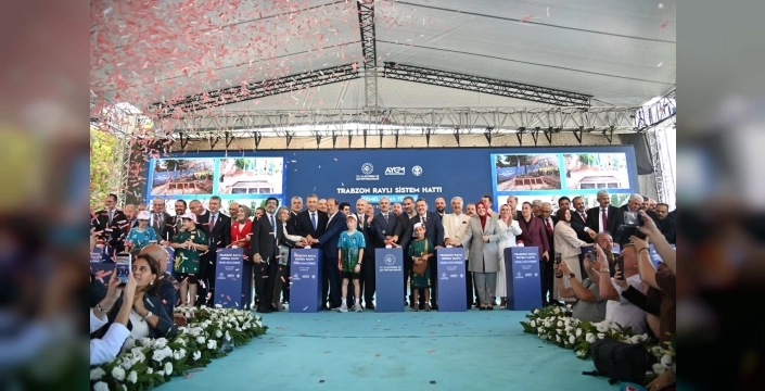 Trabzon'da raylı sistem hattı için temel atıldı
