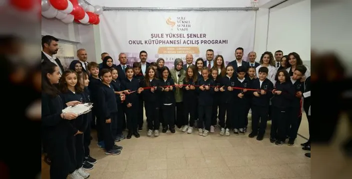 23 Nisan Ortaokuluna yeni kütüphane açıldı