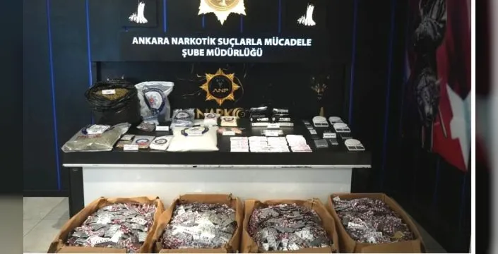 Ankara'da uyuşturucu operasyonunda 614 bin hap ele geçirildi