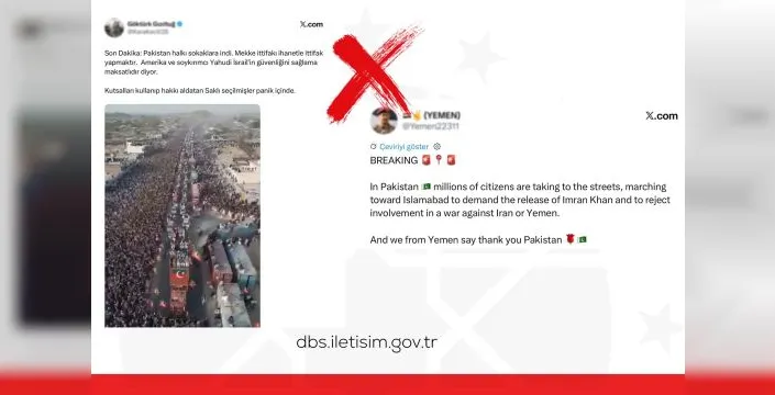 DMM, Pakistan'daki protesto görüntülerinin asılsız olduğunu açıkladı