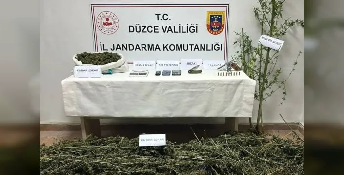 Düzce'de uyuşturucu ve silah operasyonu: 2 gözaltı