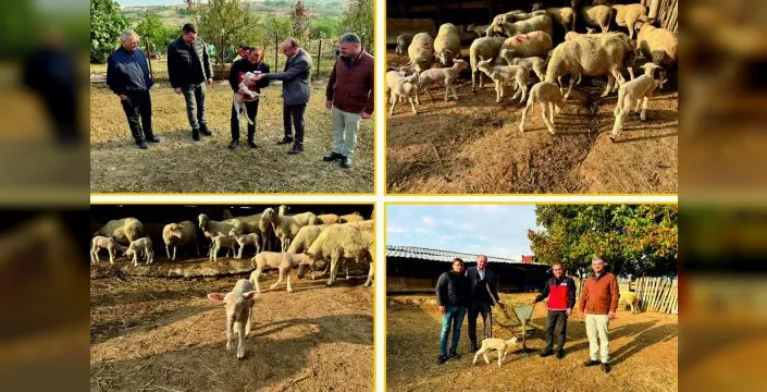 Edirne protokolü genç üreticiyi ziyaret etti
