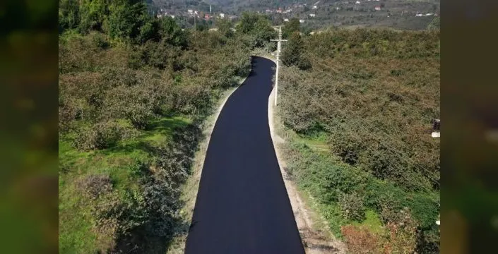 İkizce'de 5 kilometrelik yol sıcak asfaltla kaplanıyor