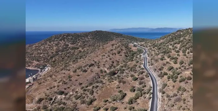 İzmir'in kuzeyinde yol yapım çalışmaları sürüyor