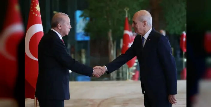 Külliye’de 29 Ekim tebriklerini Erdoğan kabul etti