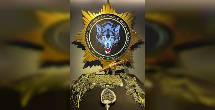 Malatya'da aramada 2 kilo 50 gram esrar ele geçirildi