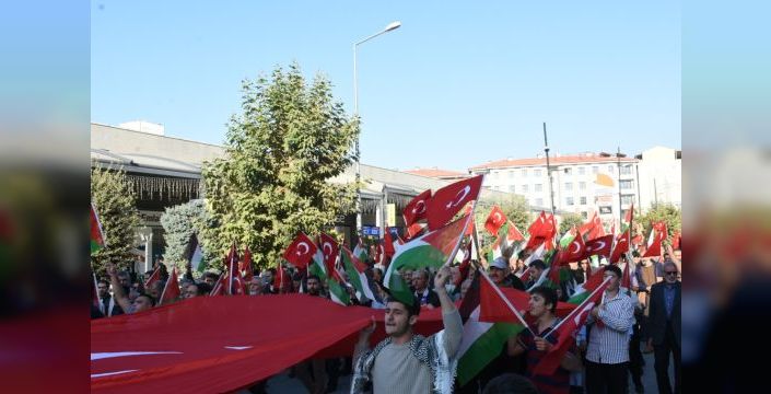 Malatya'da Gazze'ye destek yürüyüşü yapıldı