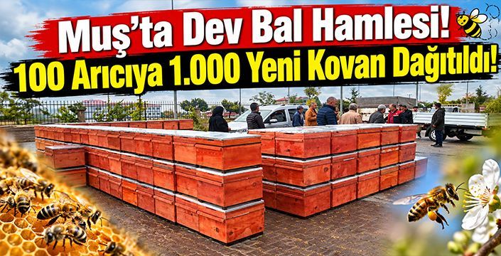 Muş'ta Dev Bal Hamlesi! 100 Arıcıya 1.000 Yeni Kovan Dağıtıldı!